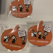 Starbucks x Peanuts The Great Pumpkin Is Coming Enamel Pin Set 2026 SEALED  picture