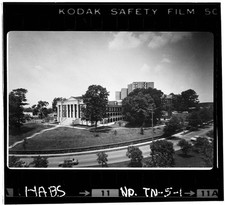 Tennessee School for the Deaf Knoxville TN 1950s campus building elevated view picture