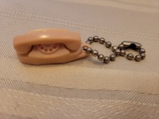 Vtg Princess Rotary Pink Phone Keychain Bell Telephone 60's picture