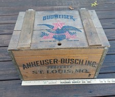Vintage 1976 Anheuser Busch Budweiser Centennial Wooden Beer Crate 1876-1976 Box picture