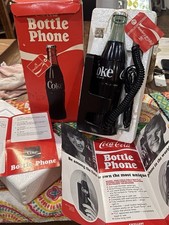 1983 NOS Coca Cola Bottle Phone Model 5000 Box Inserts Coke Telephone picture