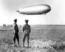 1935 Graf Zeppelin German Airship Dirigible Aviation Soldiers Over Germany picture