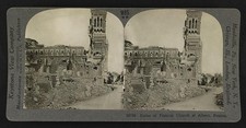 Photo:Albert France 1914-1918 Ruins of Famous Church Stereo Photo picture