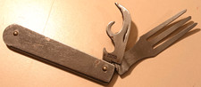 Vintage Imperial USA Folding Fork Can Opener Tool 1945 Patent 2391732 Mess Kit picture