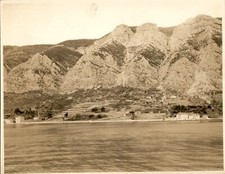GA228 Early 1900s Original Photo ROAD WINDING UP MOUNTAINSIDE KOTOR YUGOSLAVIA picture