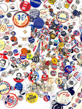 HUGE 200+ vtg Original Political Pins Pinbacks 40s 50s 60s 70s 80s 90s picture