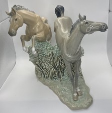 Nao by Llardó Porcelain Figurine “Wild Stallions” Glossy Finish- Made in Spain picture