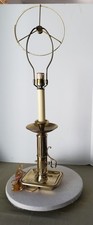 Vintage Mid Century Frederick Cooper Gilt Table Candle Lamp Large picture