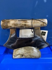 Handcrafted Fossil Walrus Oosik (Baculum) Ulu Alaska Natural Shed CARIBOU picture