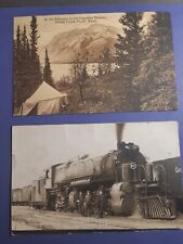 Antique Post Cards Grand Trunk Canadian Rockies - Locomotive Whitefish Montana picture