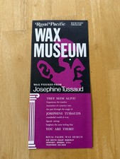 Vintage Royal Pacific Wax Museum Newport Oregon Travel Brochure Map Pink USA picture