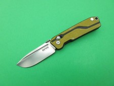 SRM Knives 7228 Yellow Folding Pocket Knife D2 Steel picture