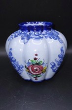 Vestal Alcobaça Portugal pottery vase, signed, numbered picture