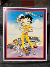 Vintage 1996 Betty Boop Eat at Betty Boop's Metal Tin Diner Sign King Features picture