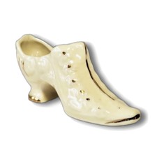 Vintage Miniature Ceramic Shoe Victorian High Heel Edwardian picture