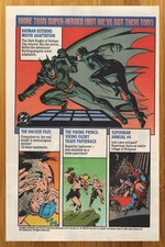 1992 Batman Returns Movie Comic/Superman/Hacker Files Print Ad/Poster DC Art 90s picture