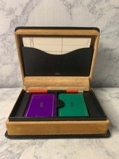 RARE Asprey London Leather Bridge Case Set Looks Like Book NEW picture