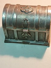 Treasure Chest Jewelry Box Trinket Lined In Original Box Engagement 2.5x2x2 picture