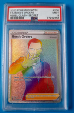 Pokémon Rebel Clash Boss's Orders Secret Rare 200/192 PSA 9 MINT Graded picture