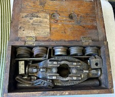 Vintage Armstrong Mfg Co. Stock & Die Pipe Threader Set #2 Patent: 1883 picture