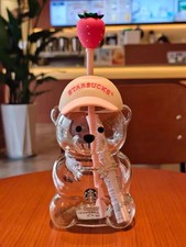 2026 New Starbucks Bearista Bear Cup Tumblers Strawberry Topper Baseball cap！ picture