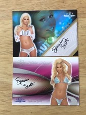 Two, Spencer Scott, Authentic,  Autographed, BW, Cards, picture