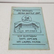 Vintage 1979 Twin Bridges Beam Bottle Club 10th Birthday Program Booklet Jim picture