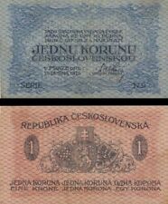 Czechoslovakia - 1 Czech Koruna - P-6a - 1919 dated Foreign Paper Money - Paper  picture