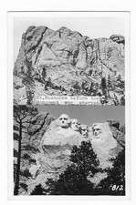 Vtg Postcard Mt Rushmore Before Monument Was Started South Dakota RPPC 812 picture