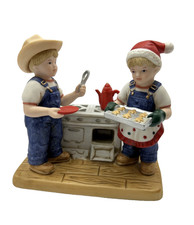 Denim Days Cookies for Santa 2006 Homco Figurine Debbie & Danny #59177-06 Rare * picture