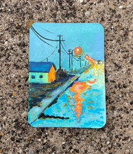 ACEO Art Card PRINT of Hand Painted & Signed Acrylic Original 3.5inx2.5in picture
