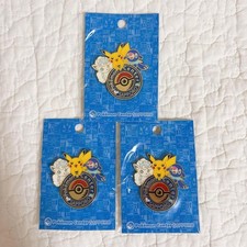 Pokemon Center Sapporo Logo Pins 3-Piece Set Pikachu Alolan Vulpix Popplio New picture