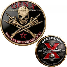 Generation-X Challenge Coin Badass Collectible Commemorative 1-pc picture