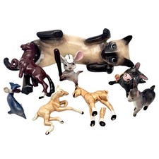 VTG Hagen Renaker Repair Lot Climbing Cat Horses Mouse Donkeys Dolphin 6.25