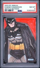 2023 UPPER DECK DC ANNUAL BATMAN SKETCH ARTIST EUGENE COMMODORE PSA 8 picture