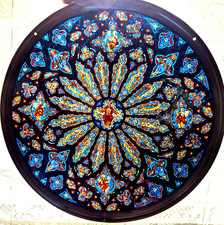 VtG Glassmasters Stained Glass St John Cathedral Rose Window Suncatcher 10.5