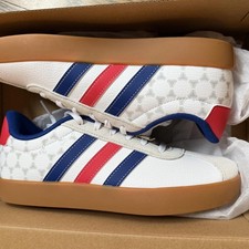 Adidas VL Court 3.0 K Sneakers White/Red/Blue Size US W5.5/M3.5 #Retro picture