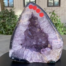 5.4LB Natural Beautiful Amethyst Agate Crystal Cave AccompanyingCrystal Piece He picture