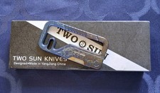 *NEW*🔥TWO SUN Carabiner Knife - Titanium & M390 Blade (TS496-Color) *US SELLER* picture