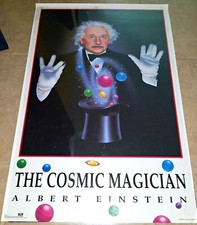 Vintage Albert Einstein Genius cosmic magician Poster 24x36 physics oppenheimer picture