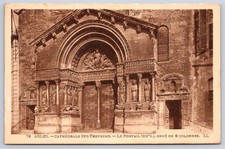 Antique France Postcard ARLES Saint Trophime Cathedral Portal 1922 picture