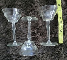 Vintage Fostoria Etched Crystal Champagne Coupe Glasses 5 1/2