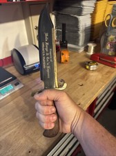Wells Fargo U.S. Mail Knife Bowie Award Brass Letter Opener Blemish US Home Desk picture