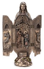 Veronese Design Lady of Grace Polyptych Sculpture of Annunciation, Bronze picture