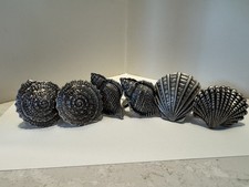 Vintage Beaulieu Vineyard BV Pewter Seashell Napkin Rings – Set of 6 picture