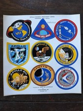 Vintage Apollo 7-15 NASA Mission Decal Sheet Vitachrome Space Age Unused picture