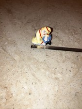Vintage Miniature Ceramic Clown On Ball, Bug House 1970s Taiwan picture