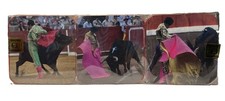 Rare Vintage Spanish Matador Bull Fighting Photo Image Coasters Set of (6) picture