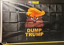 Dump Donald Trump Flag FREE USA Ship Impeach Liar Felon Idiot Democrat Sign 3x5’ picture