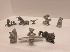 VTG Lot Of 8 Pewter Figurines 1 Fort 1 Hudson 3 Spoontiques 3 Unmarked Read Desc picture